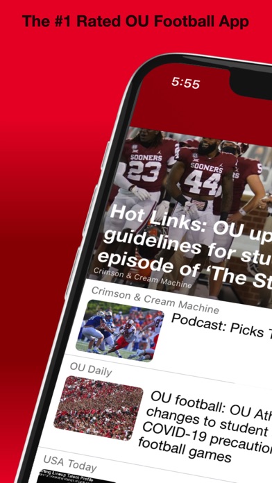 SoonerApp Oklahoma Football Screenshot