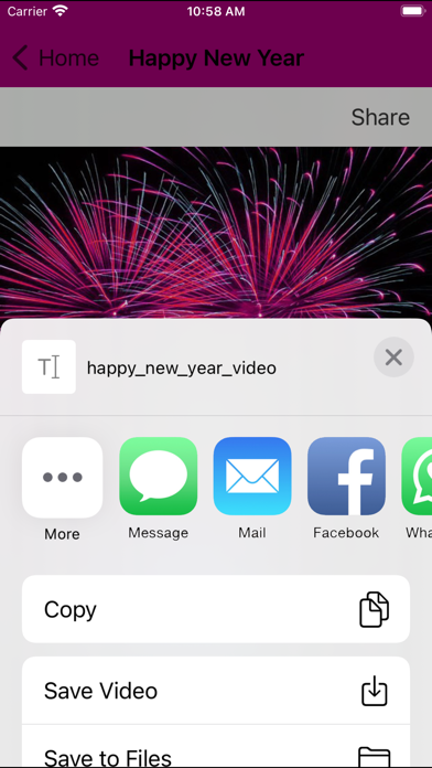 Video Greetings 2021 New Year Screenshot