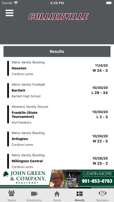 Collierville Dragons Athletics Screenshot