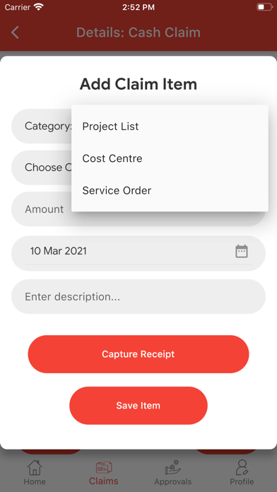 Engagenova eClaims Screenshot
