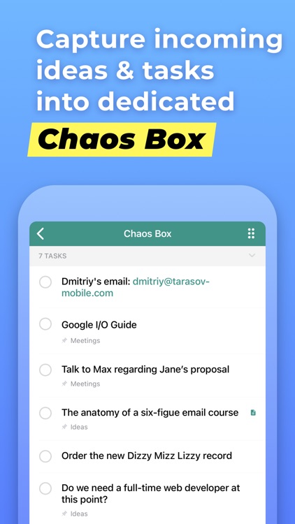 Chaos Control™: GTD Task List screenshot-6