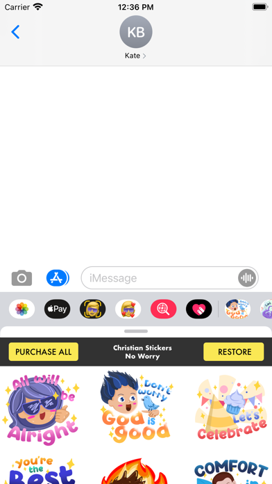 Christian Stickers - No Worry Screenshot