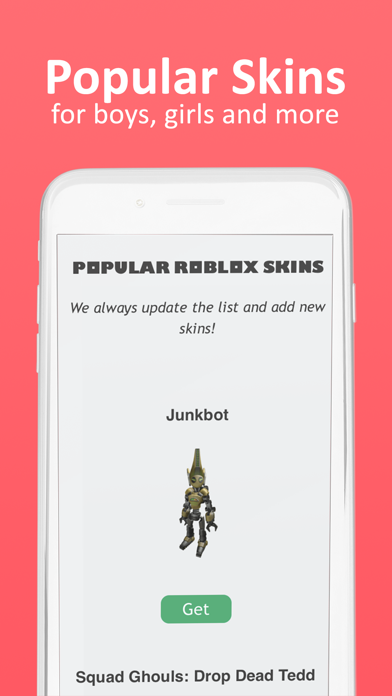 Skins Codes For Roblox By Deniz Gueney More Detailed Information Than App Store Google Play By Appgrooves Entertainment 4 Similar Apps 311 Reviews - roblox who do you get most hype to see go live react