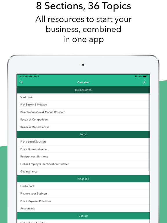 Start a Business - Resources iPad screenshot 1 - Business app