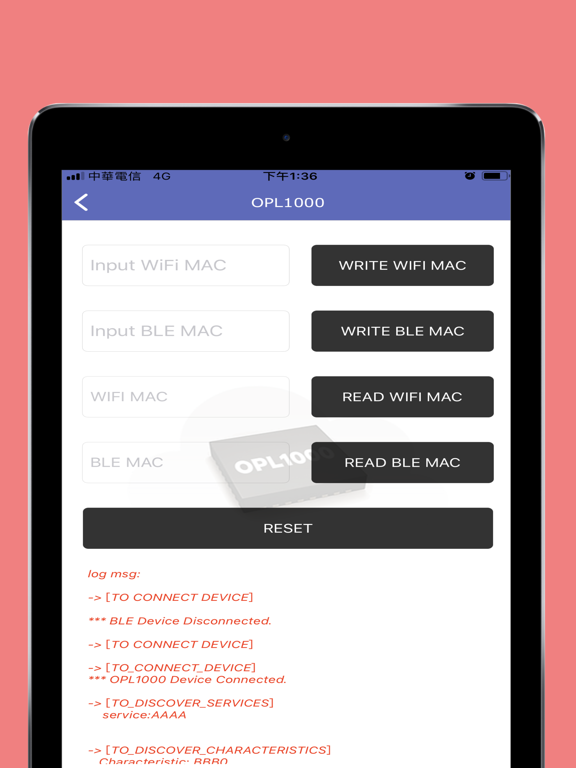 Opulinks Wireless Utilities iPad screenshot 5 - Developer Tools app