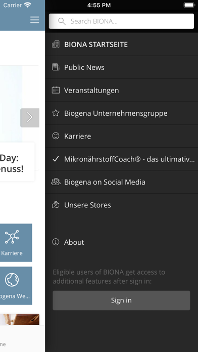 BIONA Screenshot