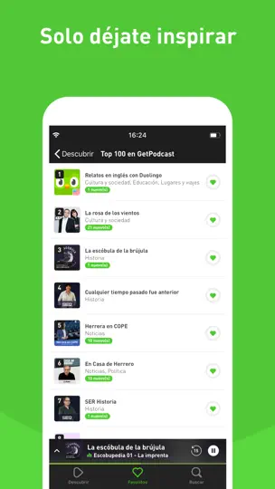 Captura de pantalla de Tu Reproductor De Pódcast en iPhone 5