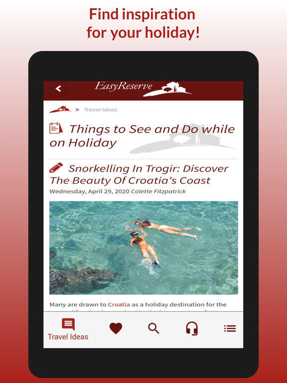 Easy Reserve iPad screenshot 4 - Travel app