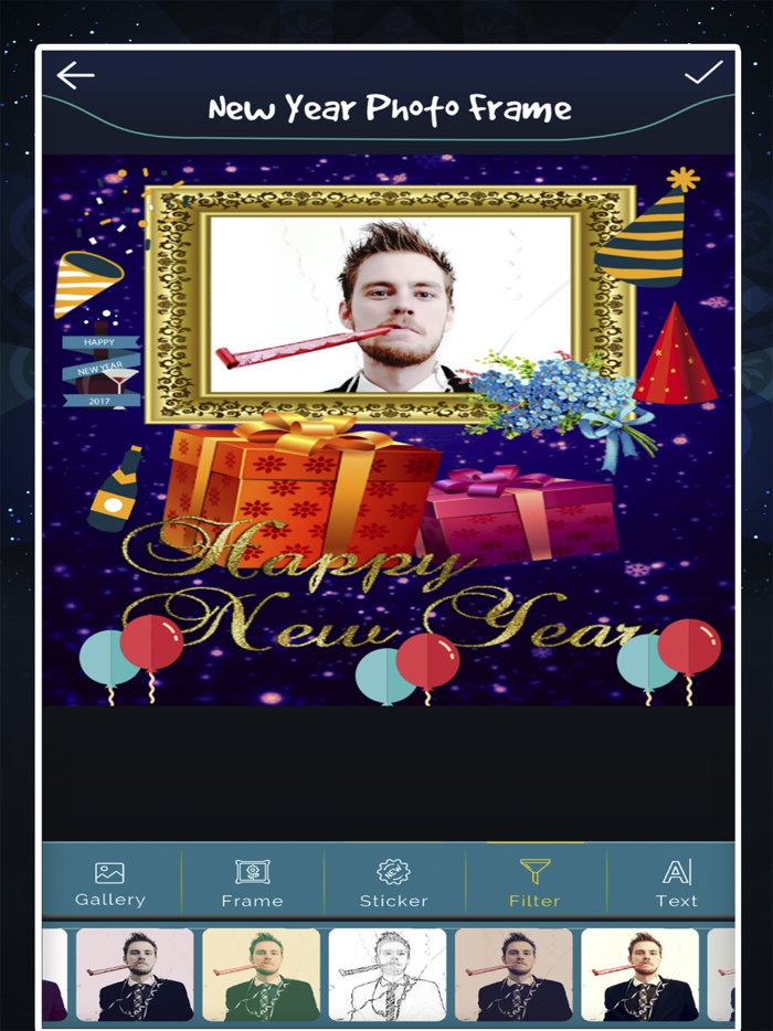 New Year photo Frame - Filter