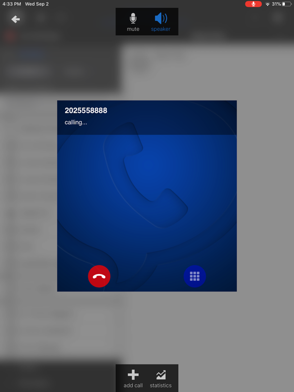 mCloud SoftPhone iPad screenshot 2 - Business app