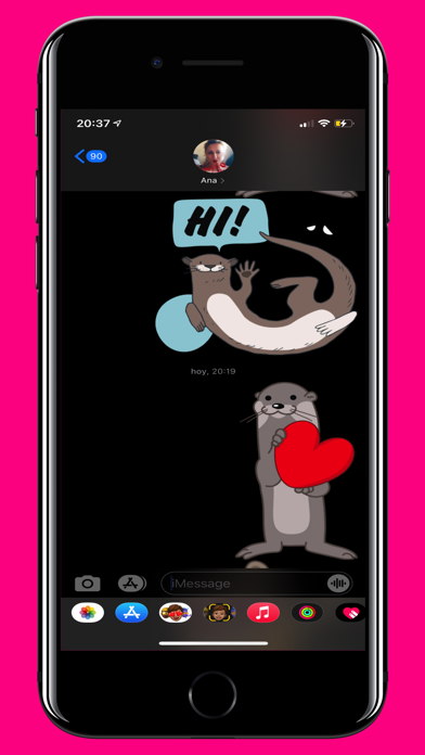otters stickers Screenshot