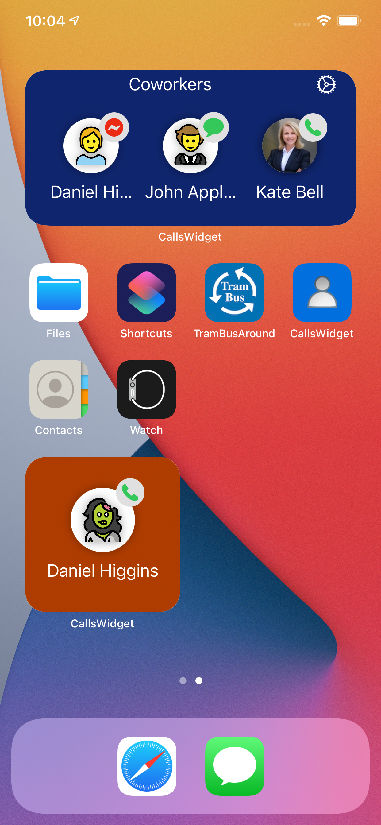 CallsWidget