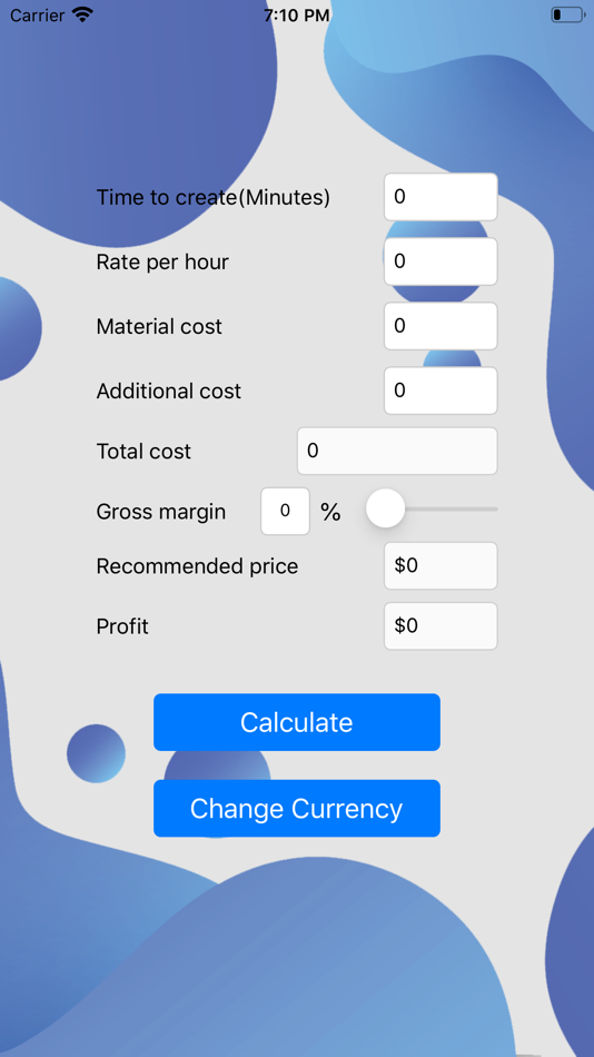 Project Costing app - 1.0 - (iOS)