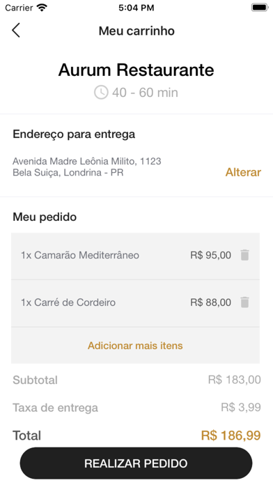 Aurum Restaurante Screenshot
