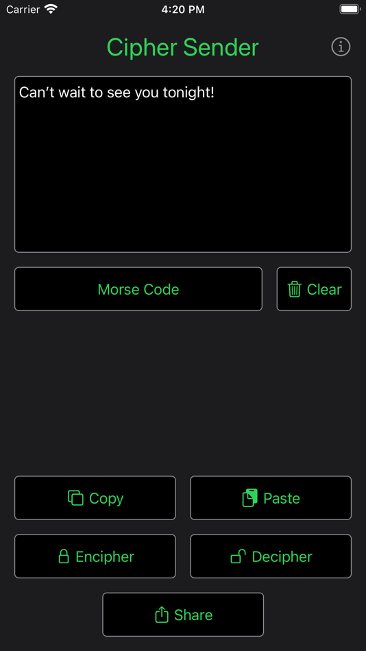 #1. Cipher Sender (iOS) By: Julian Tigler
