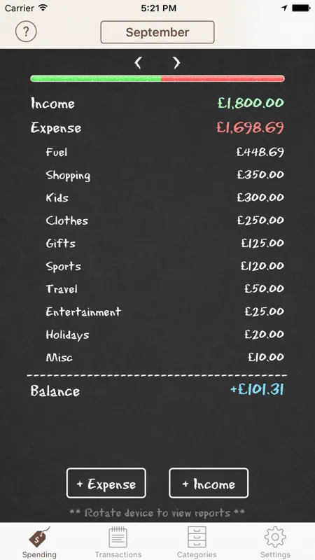 Spending Tracker screenshot 1 of 5