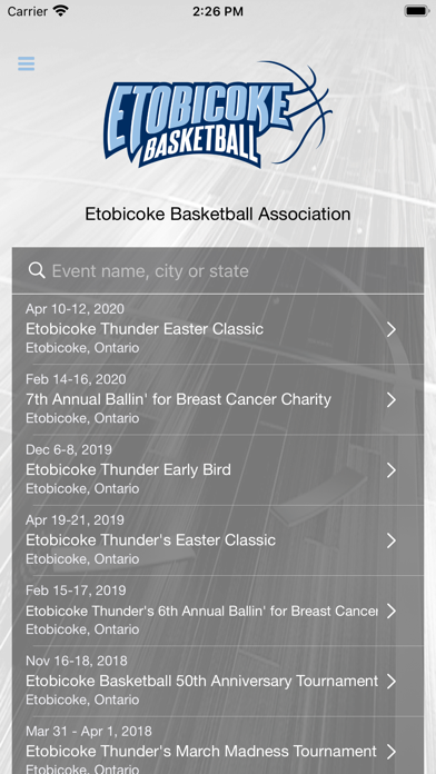 Screenshot #1 pour Etobicoke Basketball