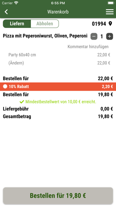 City Pizza Großräschen Screenshot