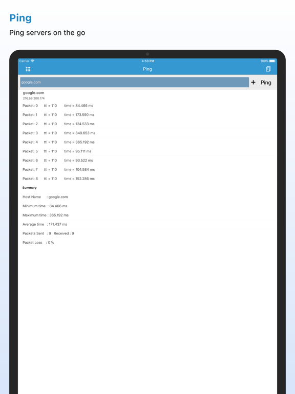 Screenshot #5 pour ManageEngine Ping Tool