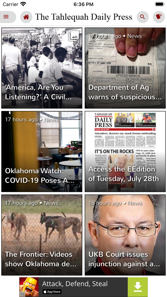 #2. Tahlequah Daily Press (iOS) 来自: CNHI LLC