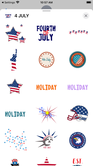 USA JULY 4 Sticker Pack Screenshot