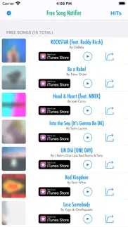 free song notifier for itunes iphone screenshot 1