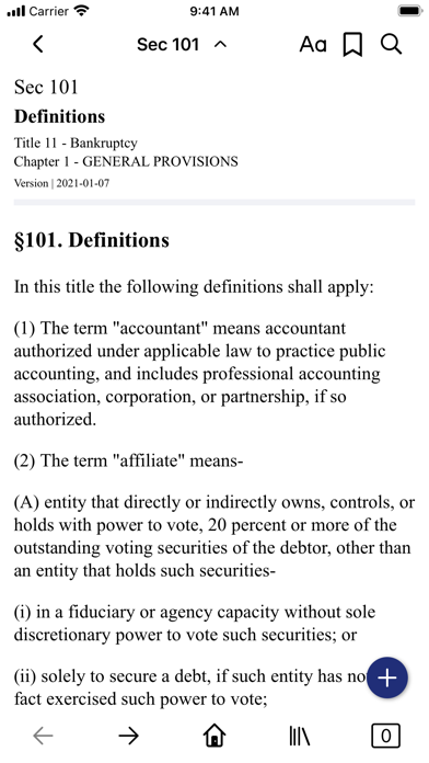 USC 11 - Bankruptcy Screenshot