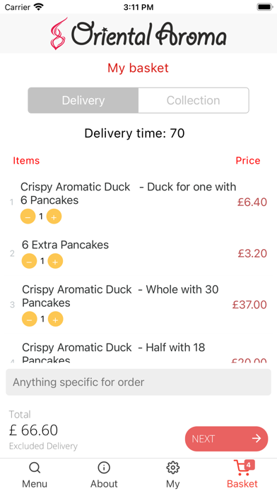 Oriental Aroma Harpenden Screenshot