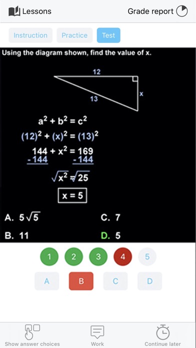 ACT ® Math Prep Screenshot