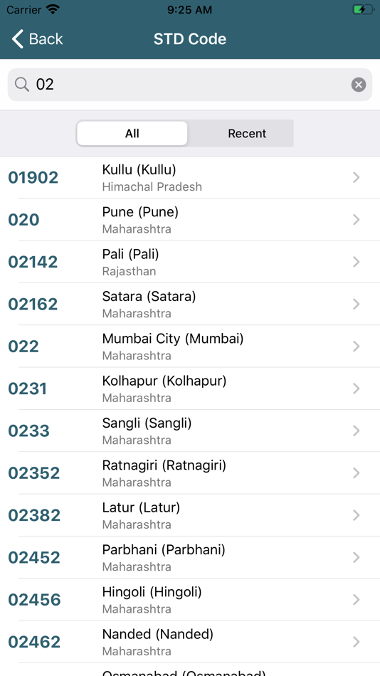 #7. Indian Codes (Pin,STD,ISD,RTO) (iOS) 由: G Sanghani