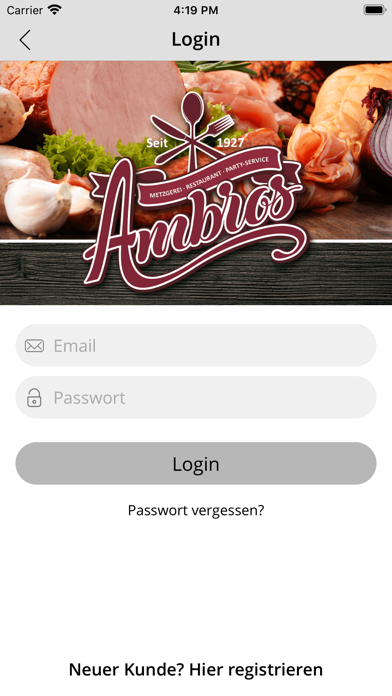 Metzgerei-Ambros BestellApp Screenshot