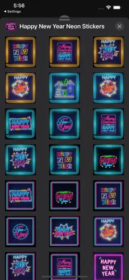 Game screenshot Happy New Year Neon Stickers hack