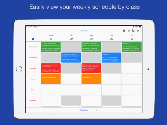 Class Planner for teachers