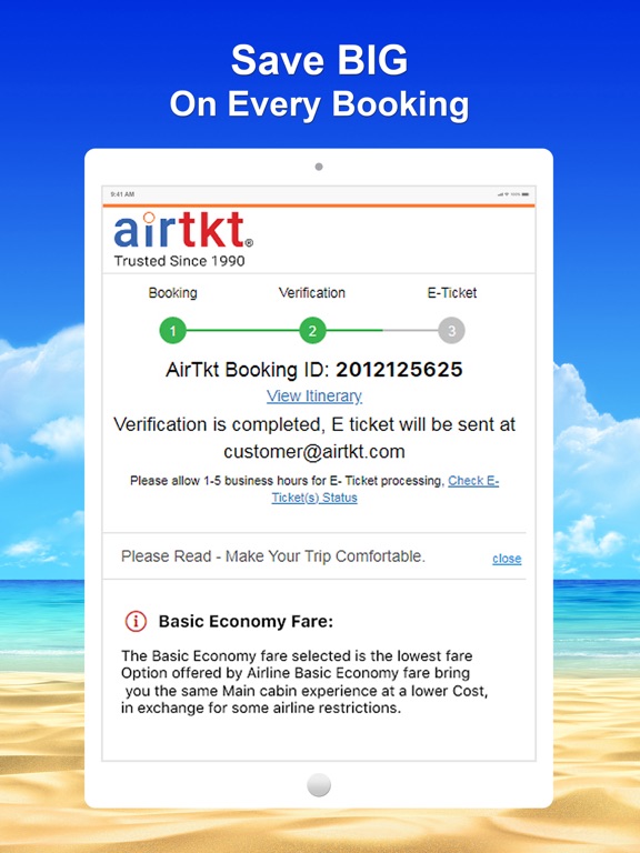 Airtkt iPad screenshot 6 - Travel app