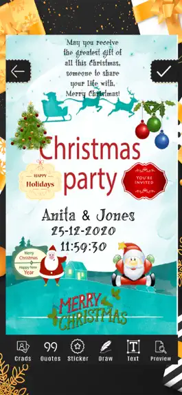 Game screenshot Christmas Invitation & Frame mod apk