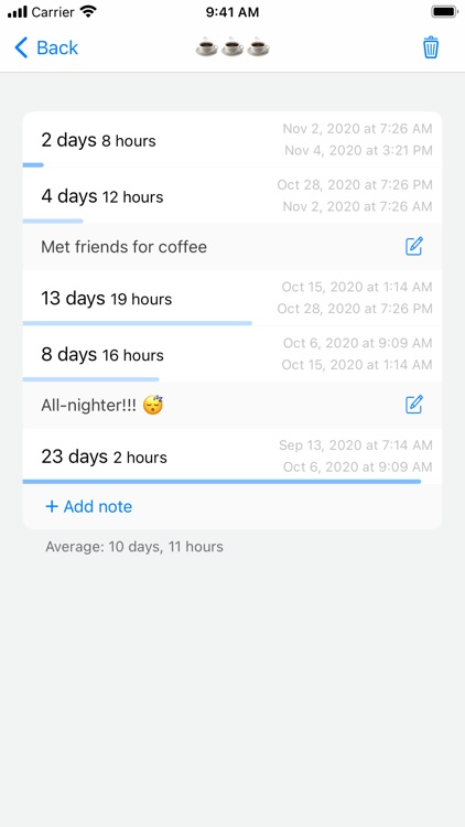 Days - Keeping track of events