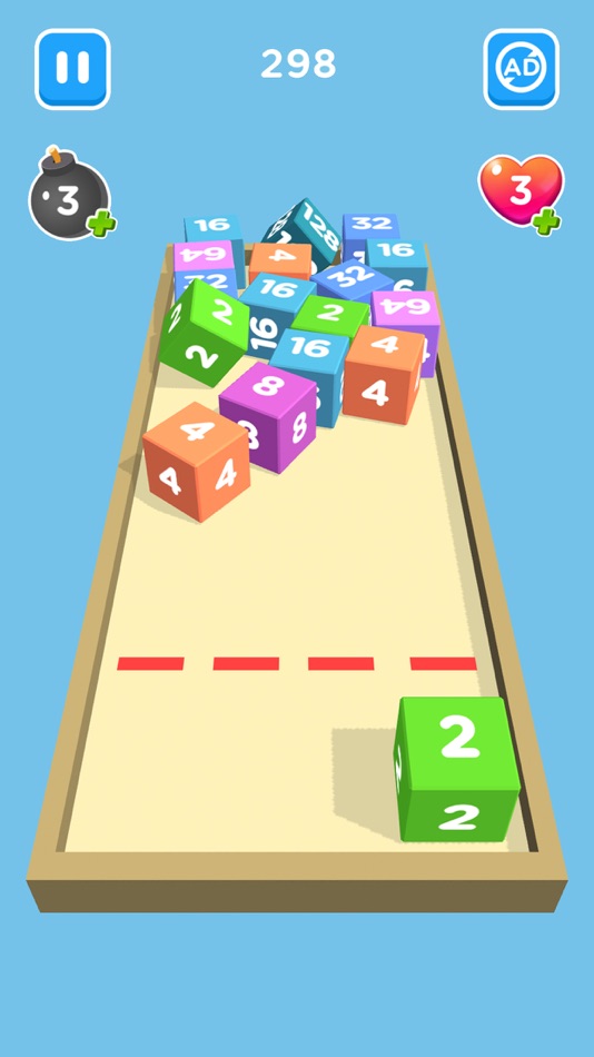 #2. 2048 Chain Cube 3D: Merge Game (iOS) Podle: ICEBEAR., JSC