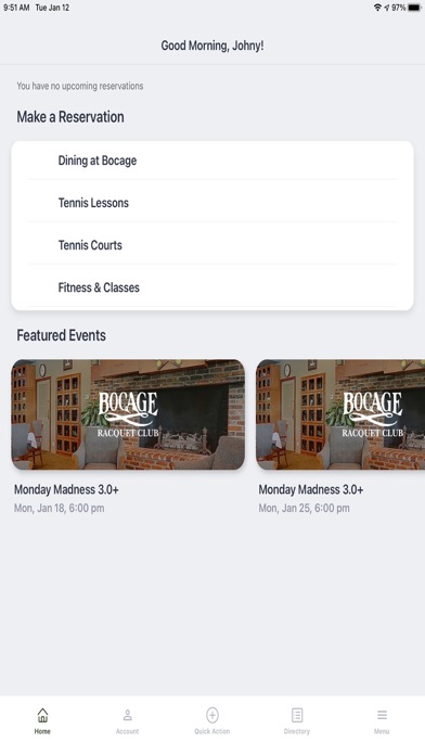 Bocage Racquet Club Screenshot