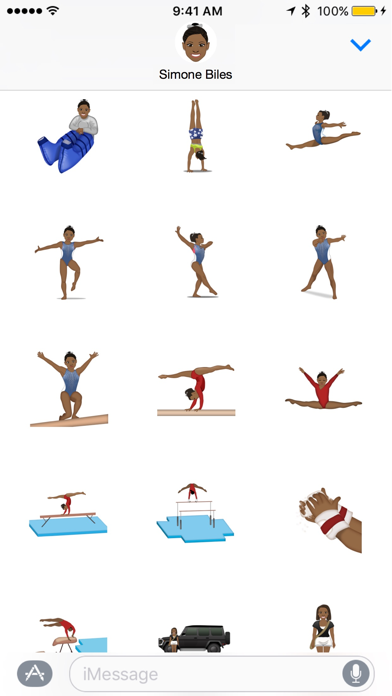 Screenshot #3 pour Simone Biles ™ - Moji Stickers