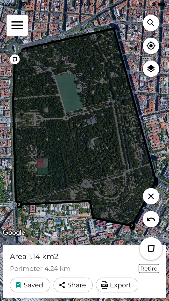 Area - fields area finder