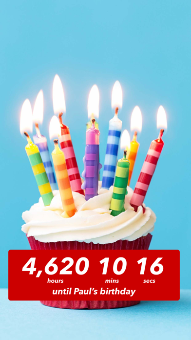 Screenshot #1 pour Birthday Countdown ‎