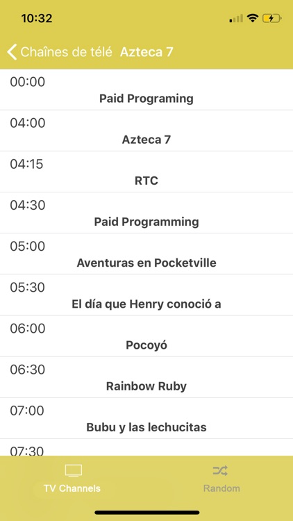 ► TV programación México