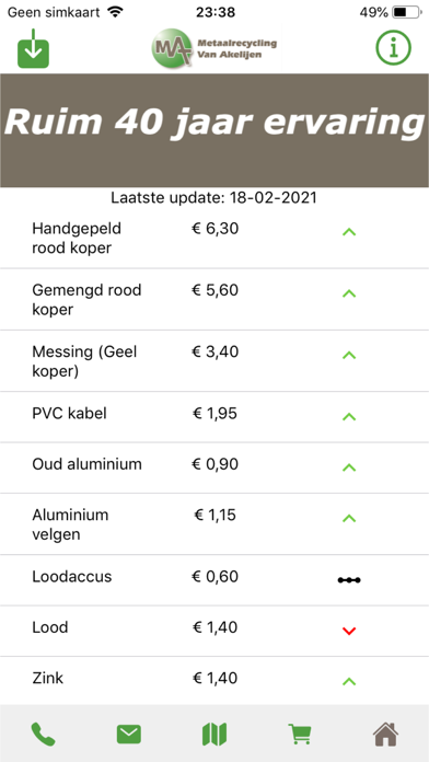 Metaalrecycling van Akelijen Screenshot