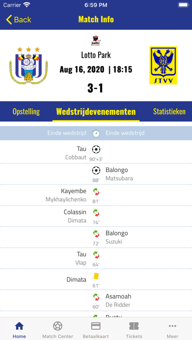 STVV - Officiële Club App Screenshot