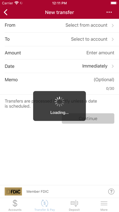 American National Bank Screenshot