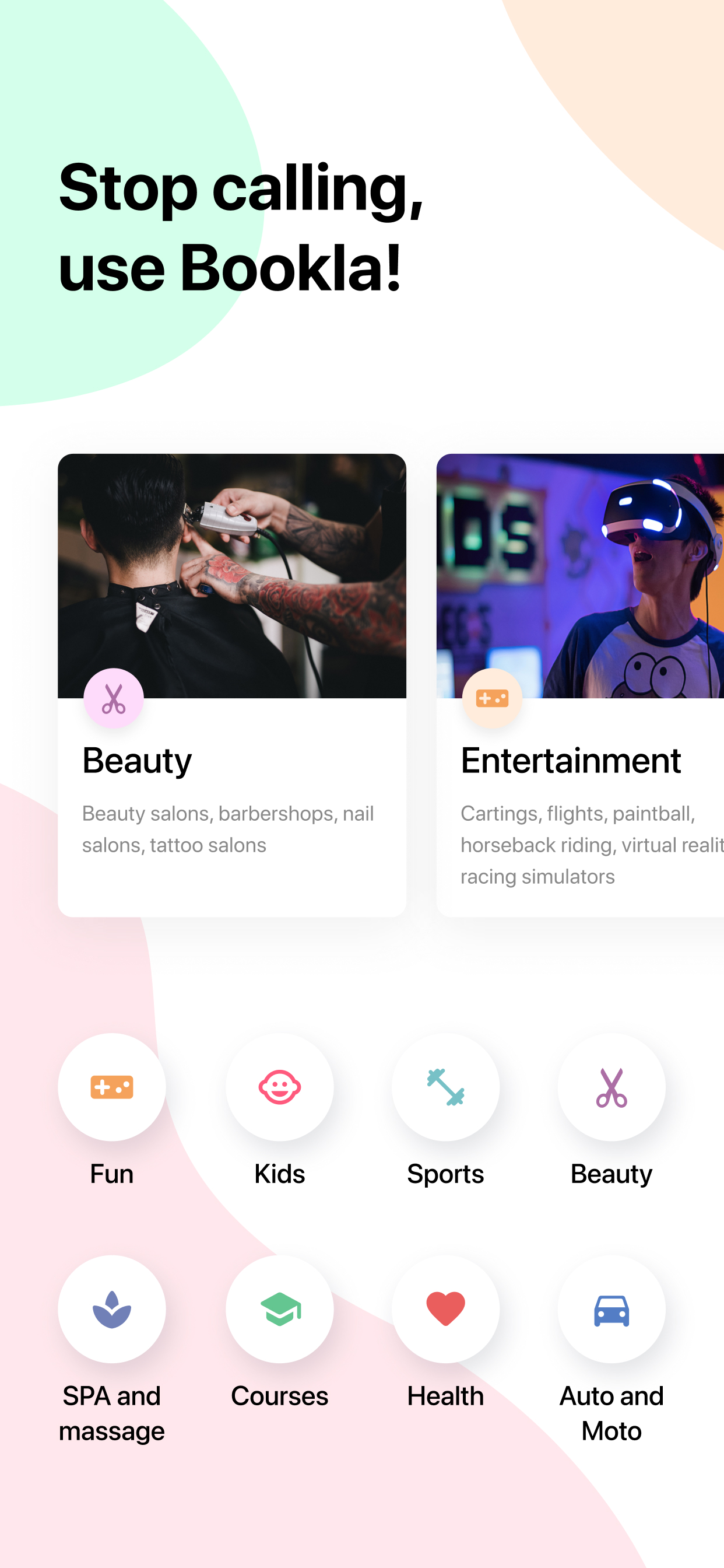 Bookla - book services nearby