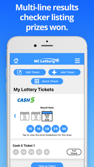 North Carolina Lotto Results Screenshot