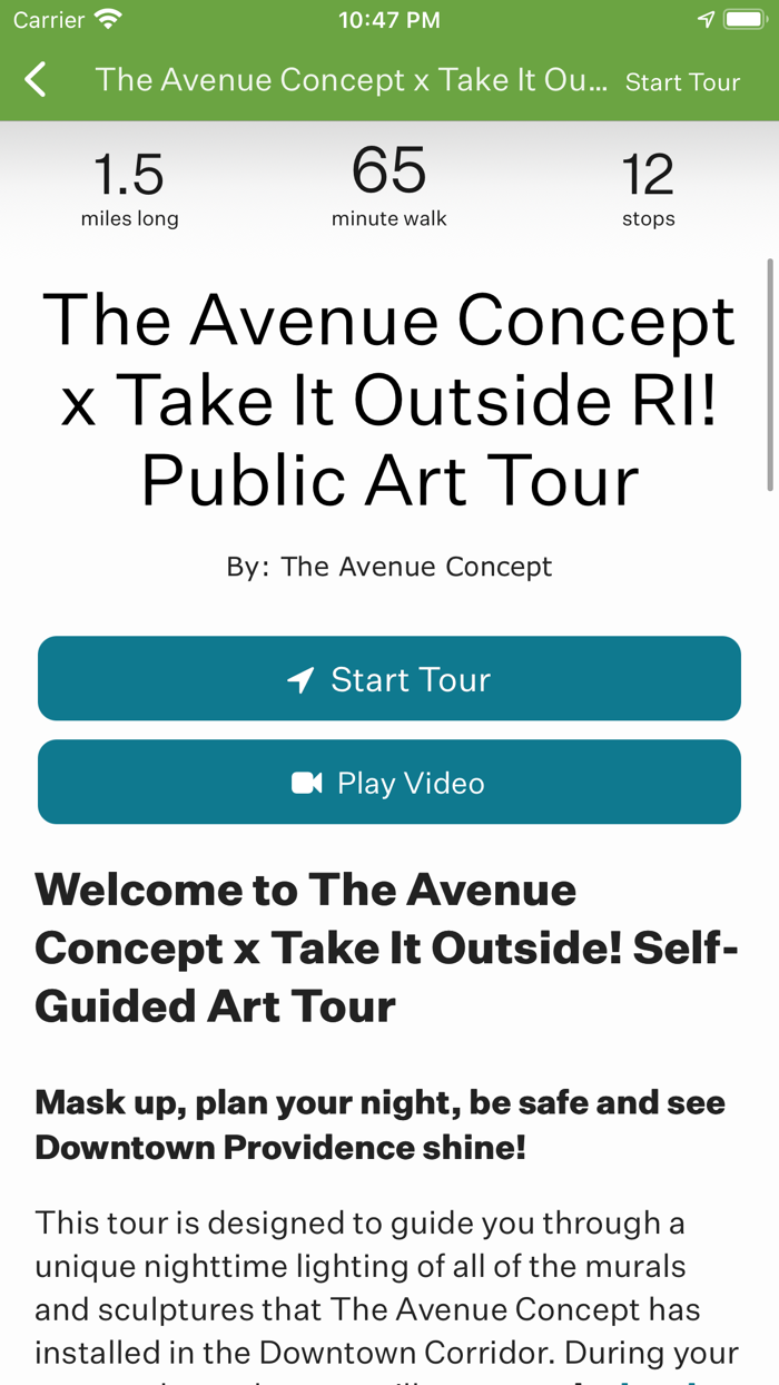 The Avenue Concept Art Tours