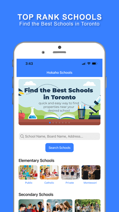 Hokaho Toronto School Finder Screenshot