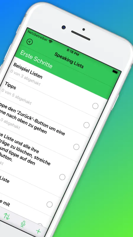 Speaking Lists - Speech input screenshot 2 of 5